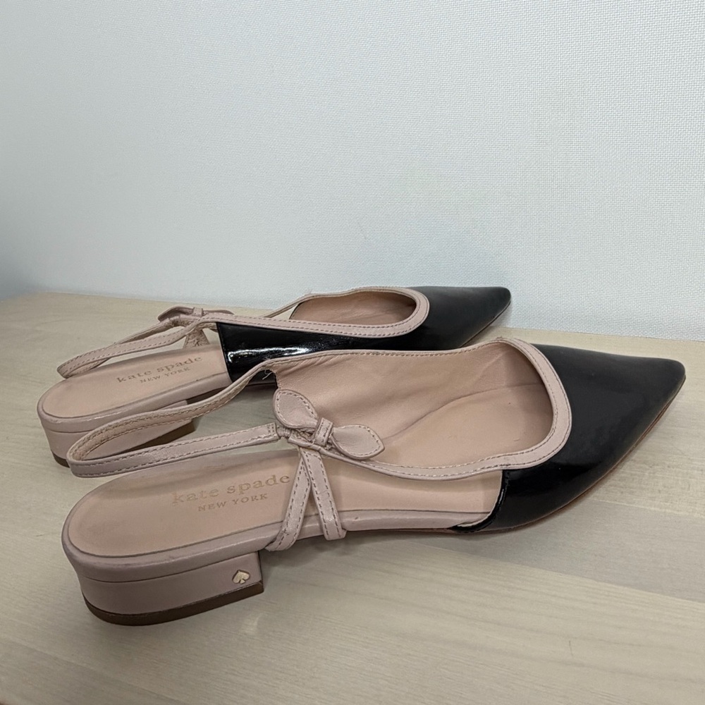 Kate Spade Black and Cream Flats